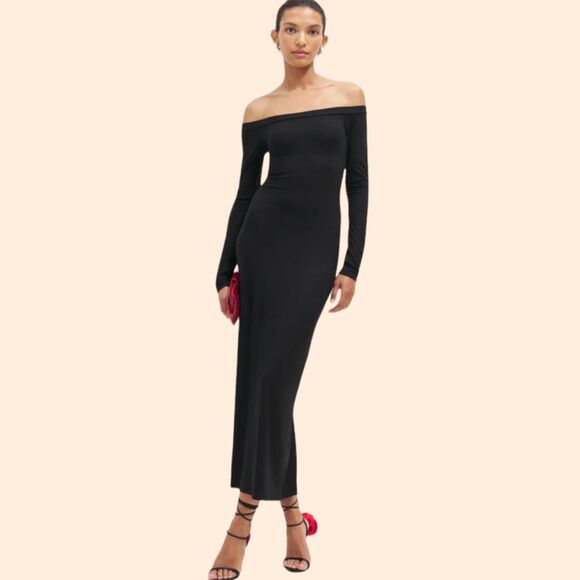 Reformation | Dresses | Reformation Prudence Knit Dress Black | Poshmark
